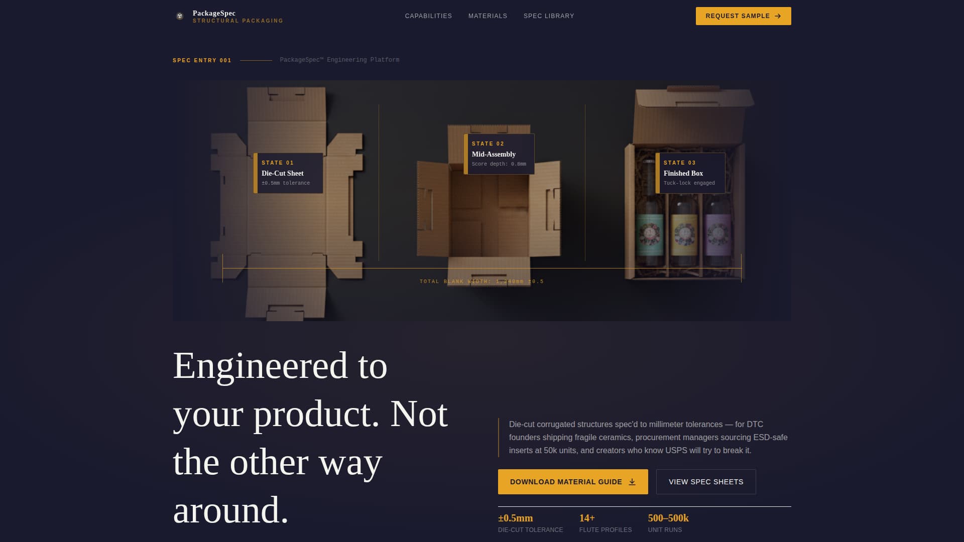 Packaging & Shipping Pricing Website Template