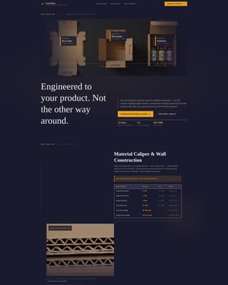Packaging & Shipping Pricing Website Template
