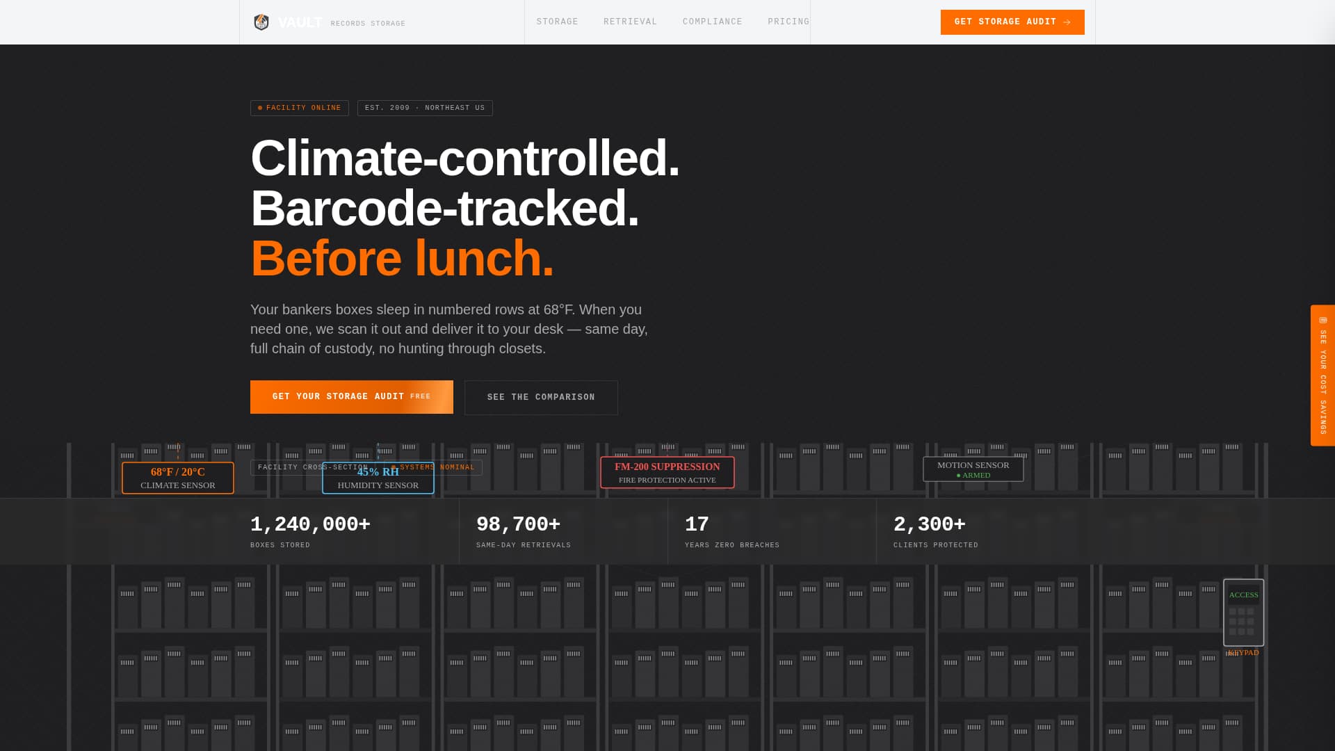 Warehouse & Distribution Cost Calculator Website Template