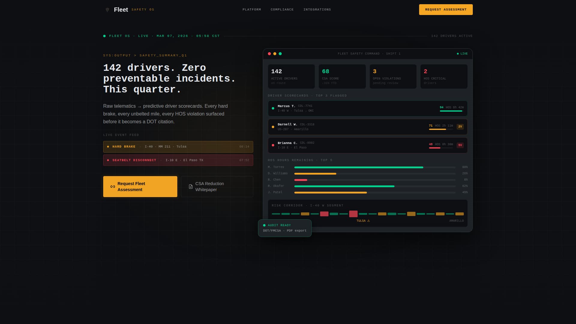 Fleet & Transportation Management Booking Website Template
