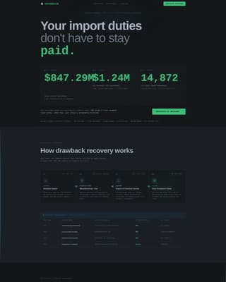 Customs & Trade Cost Calculator Website Template