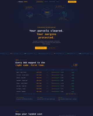 Clearance - Precision Customs Landing Page Template