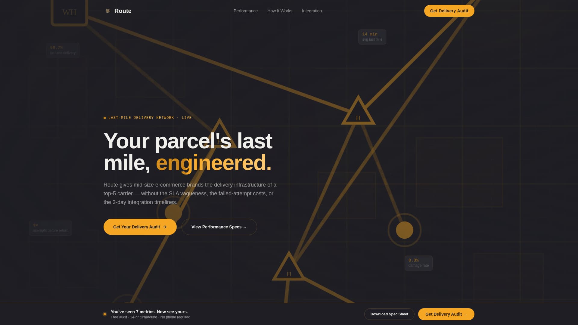 Route - Precision Lastmile Landing Page Template