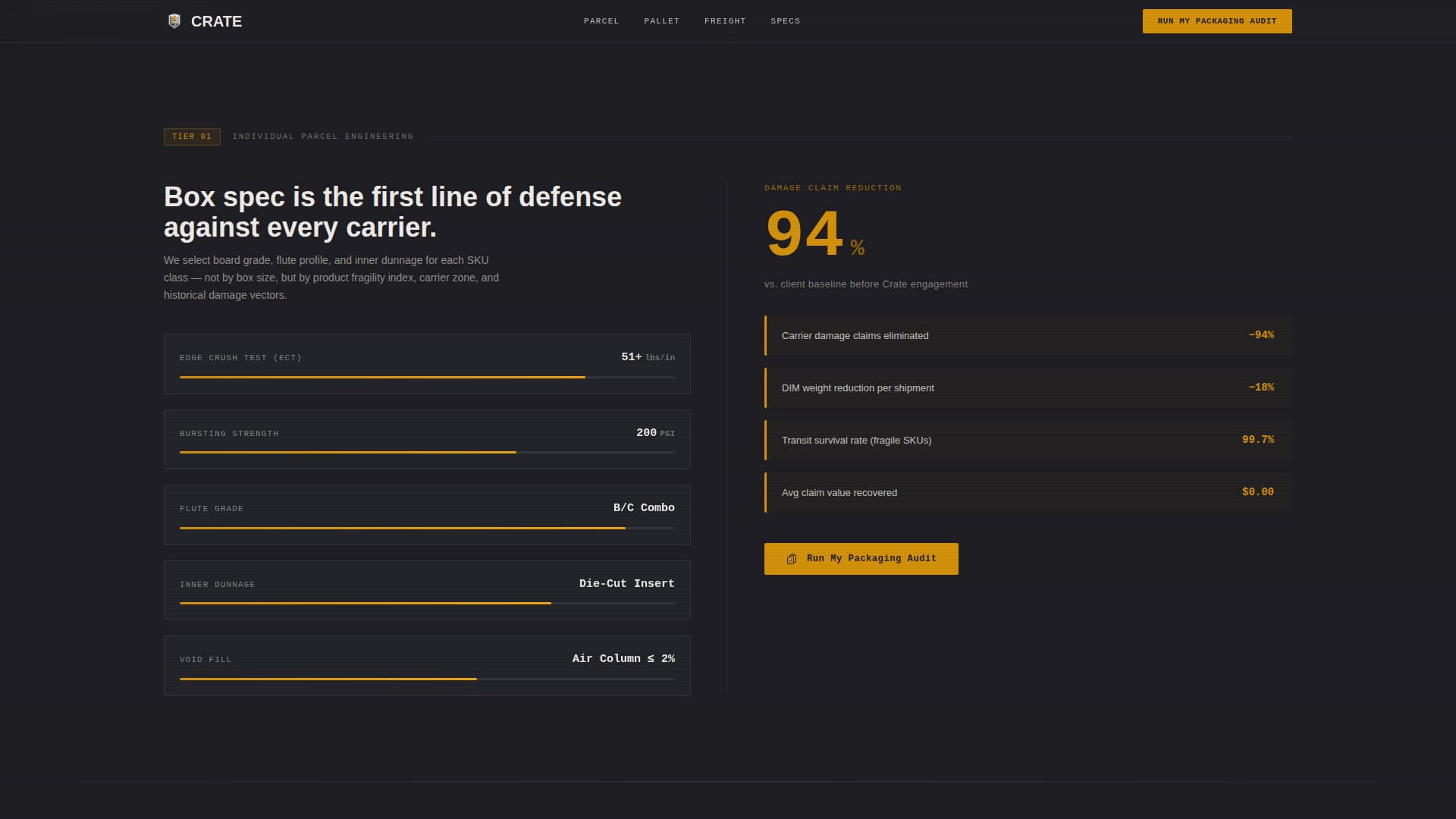 E-Commerce Parcel Logistics Specialist Professional Website Template