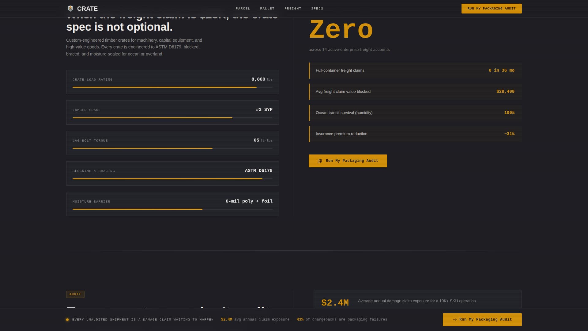 E-Commerce Parcel Logistics Specialist Professional Website Template