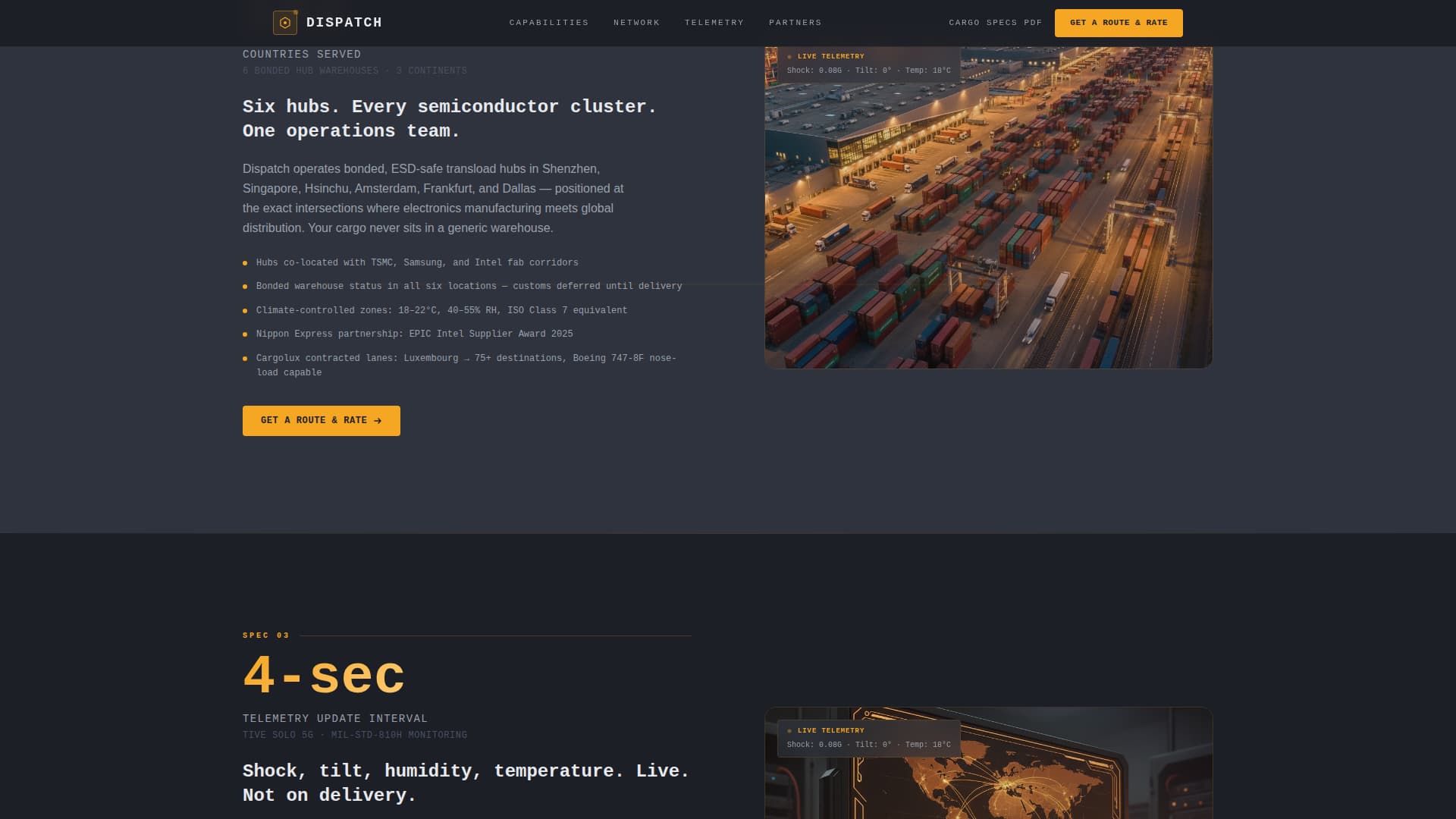 Dispatch - Highvalue Logistics Landing Page Template