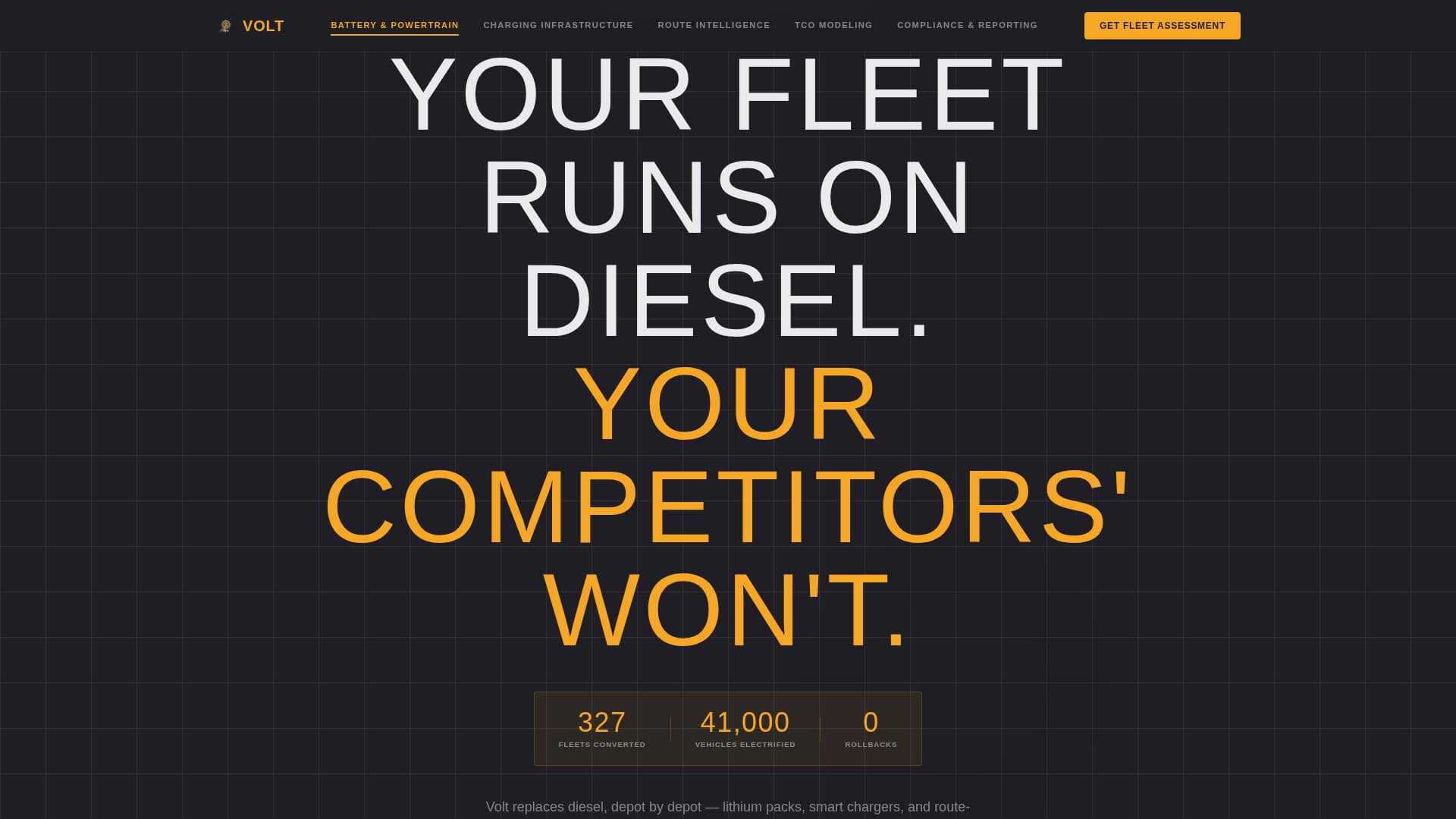 Volt - Highperformance Fleetelectrification Landing Page Template