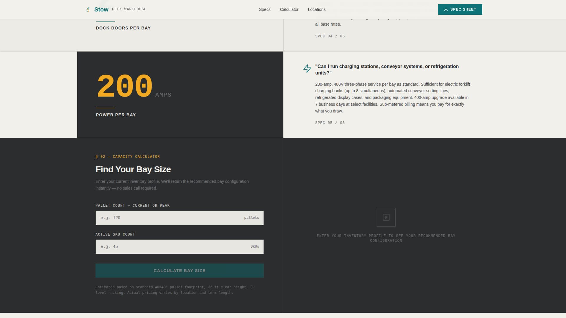 Stow - Scalable Warehouse Landing Page Template