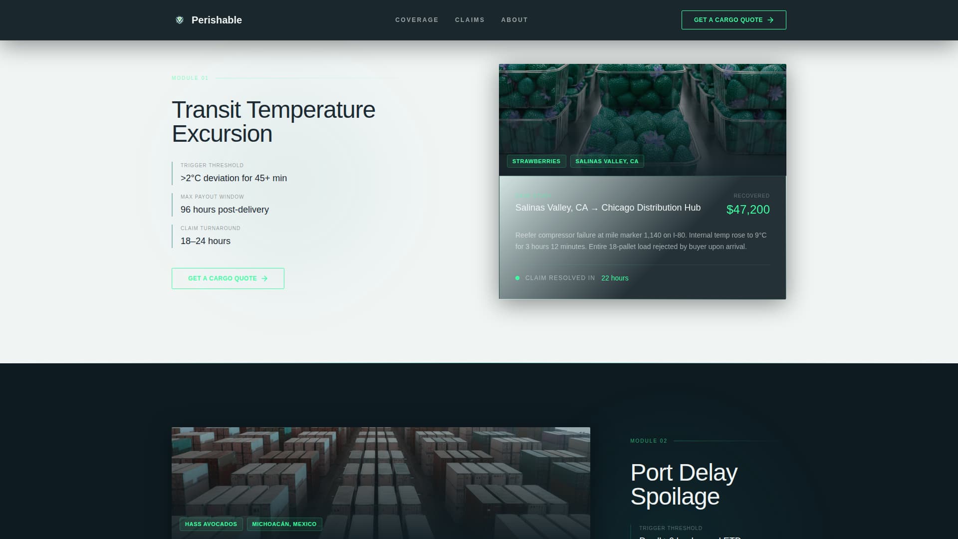 Perishable - Precision Produce Landing Page Template