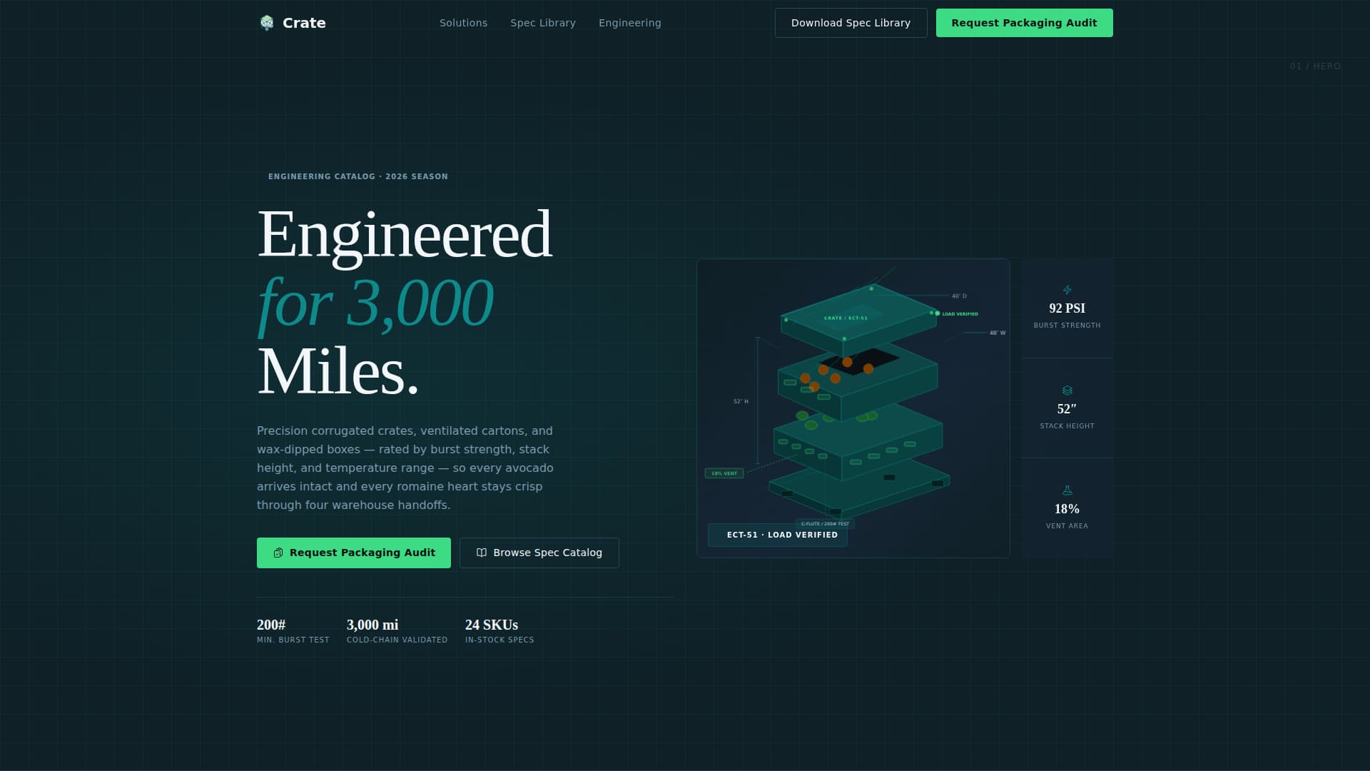 Crate - Precision Produce Landing Page Template