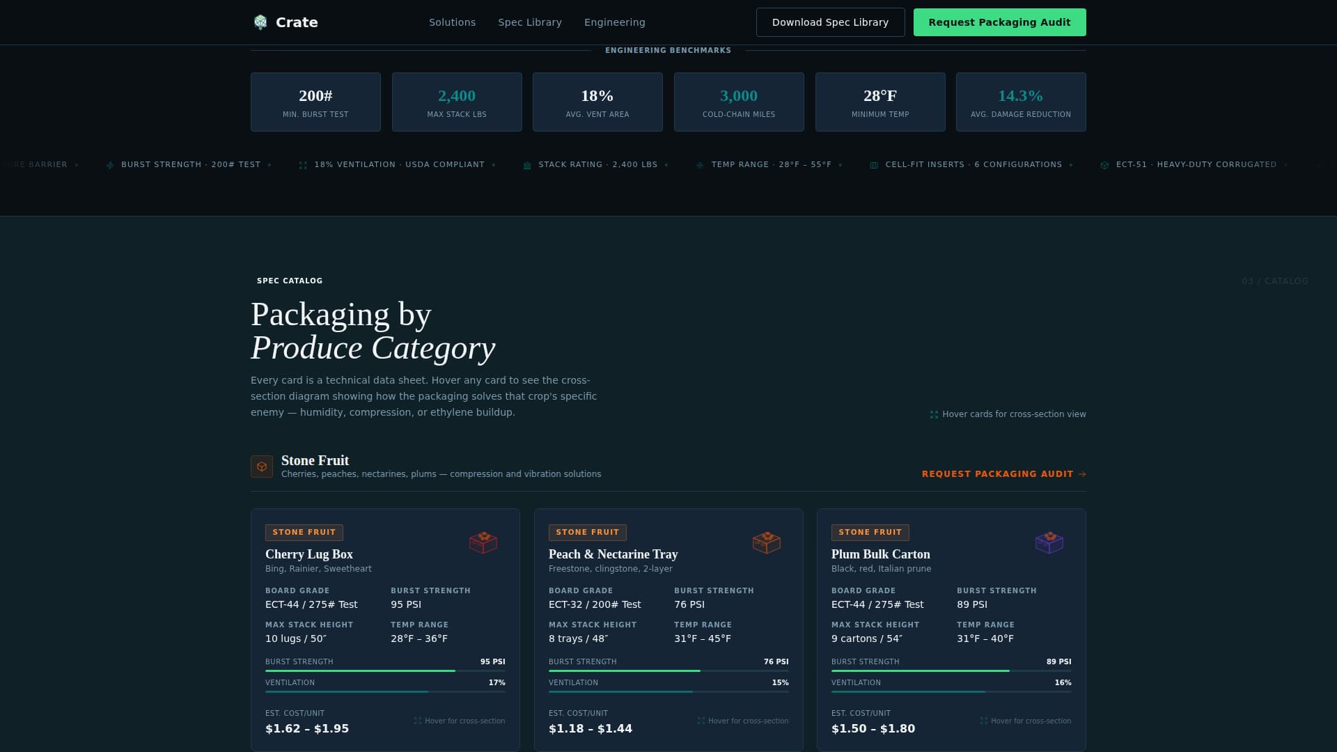 Crate - Precision Produce Landing Page Template