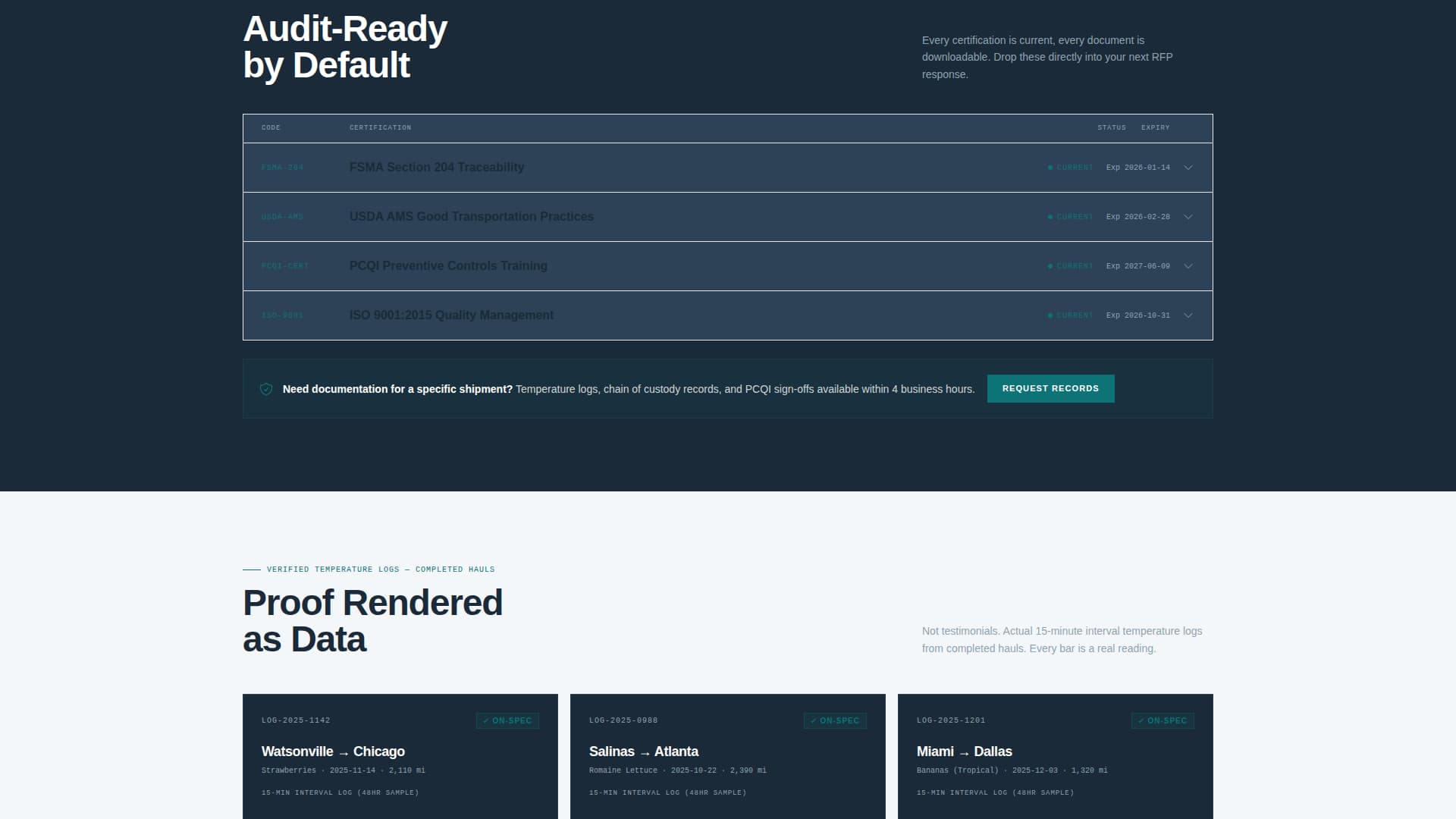 Haul - Reliable Coldchain Landing Page Template