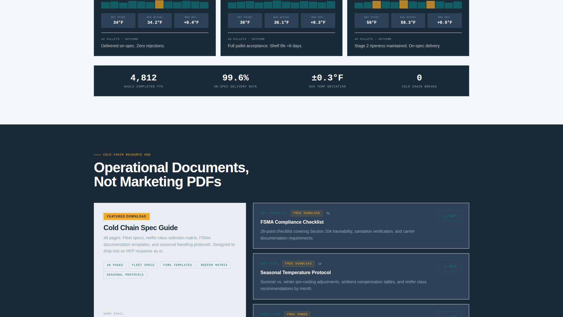Haul - Reliable Coldchain Landing Page Template