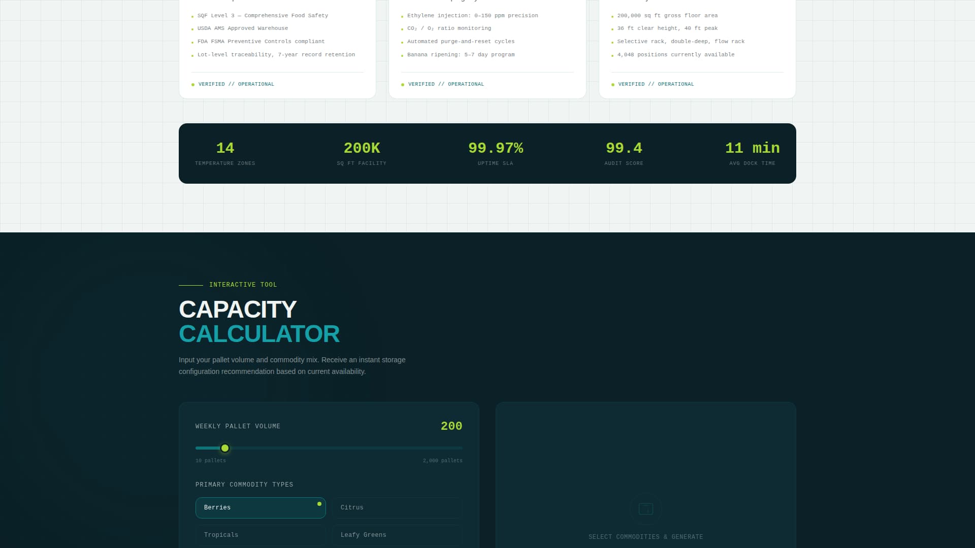 Coldchain - Precision Freshproduce Landing Page Template