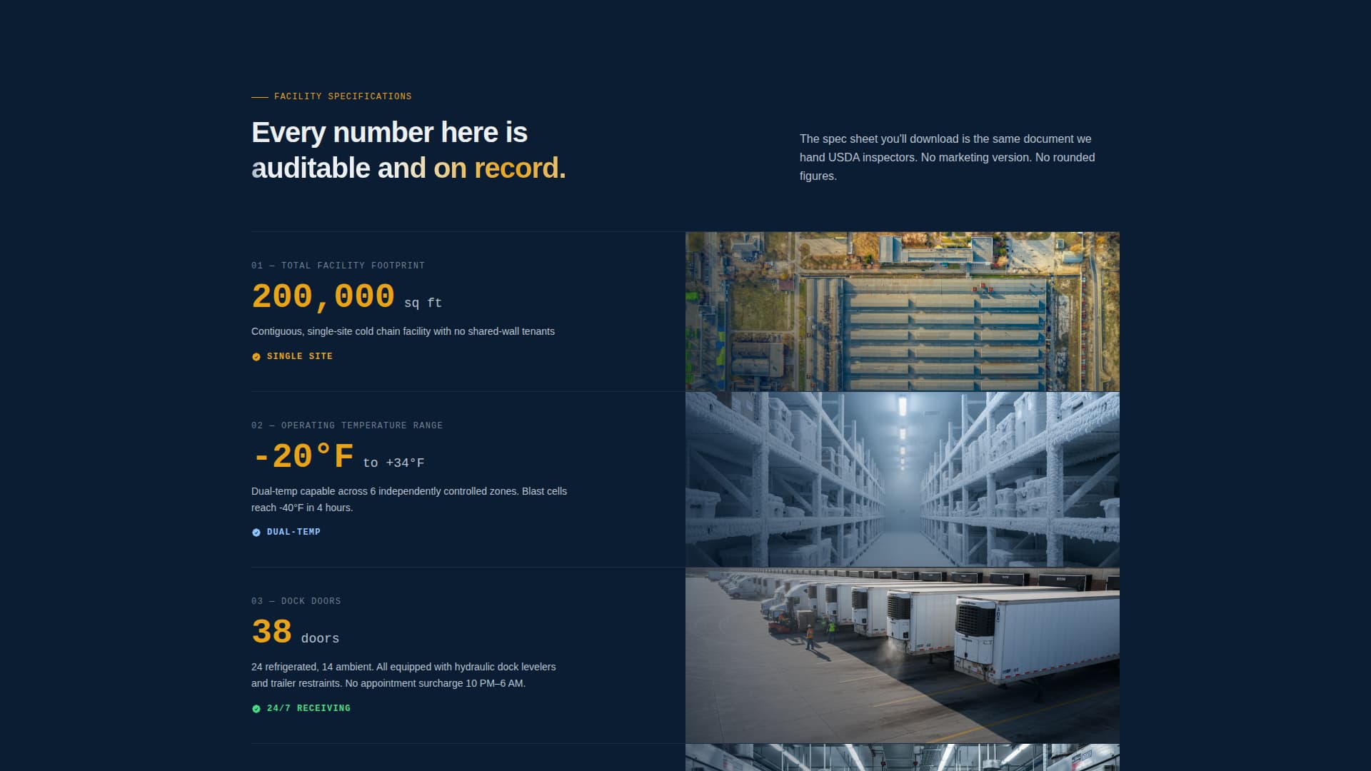 Vault - Certified Coldstorage Landing Page Template