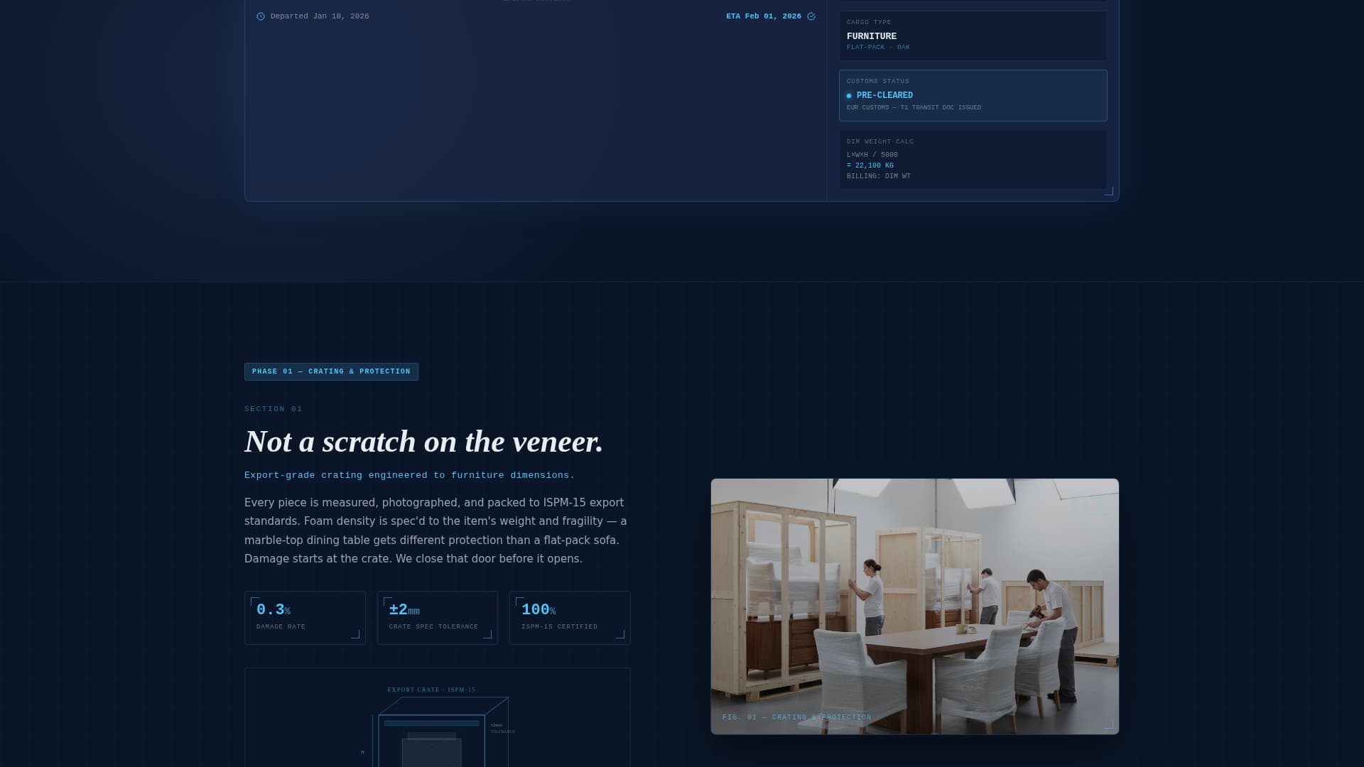 Manifest - Precision Freight Landing Page Template