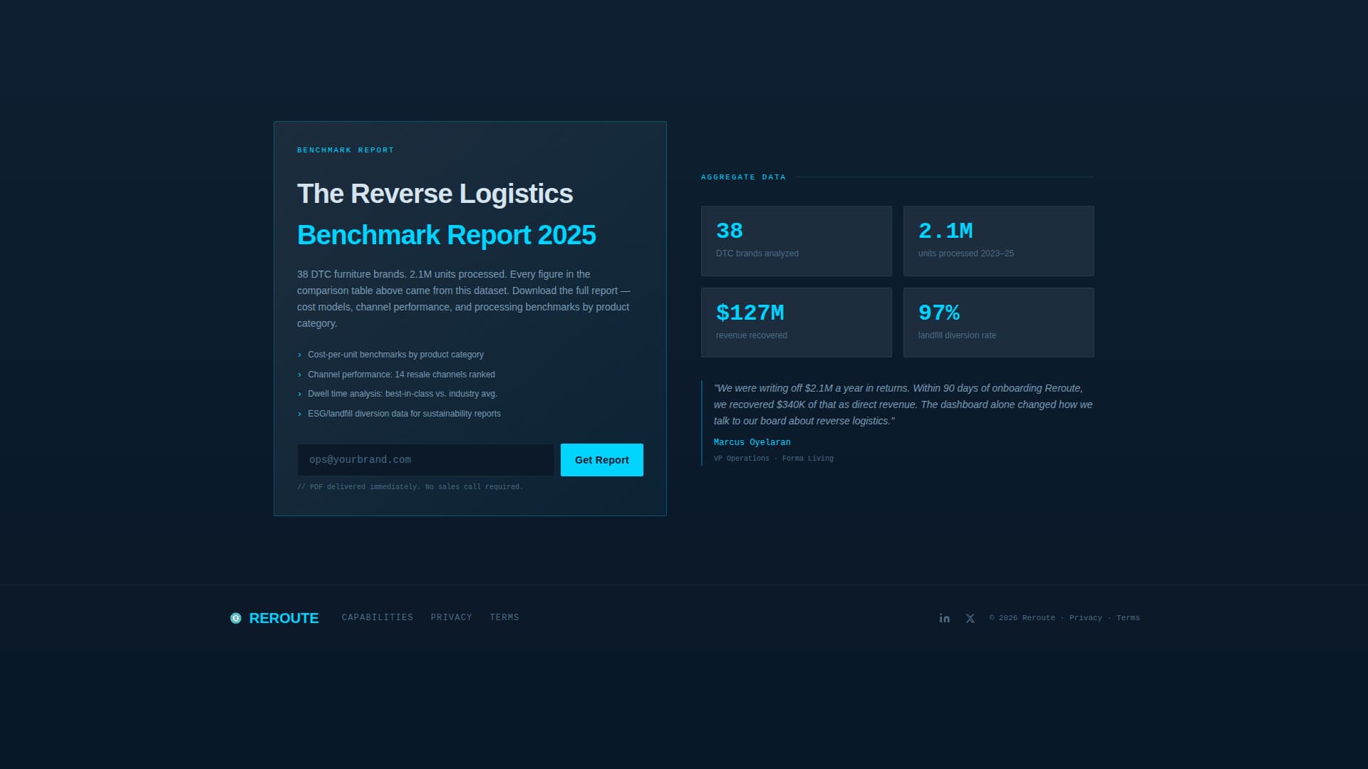 Reroute - Powerful Reverselogistics Landing Page Template