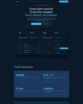 Stow - Precision Warehouse Landing Page Template