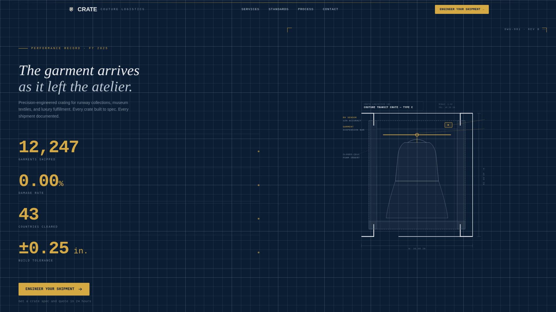 Crate - Precision Couture Landing Page Template