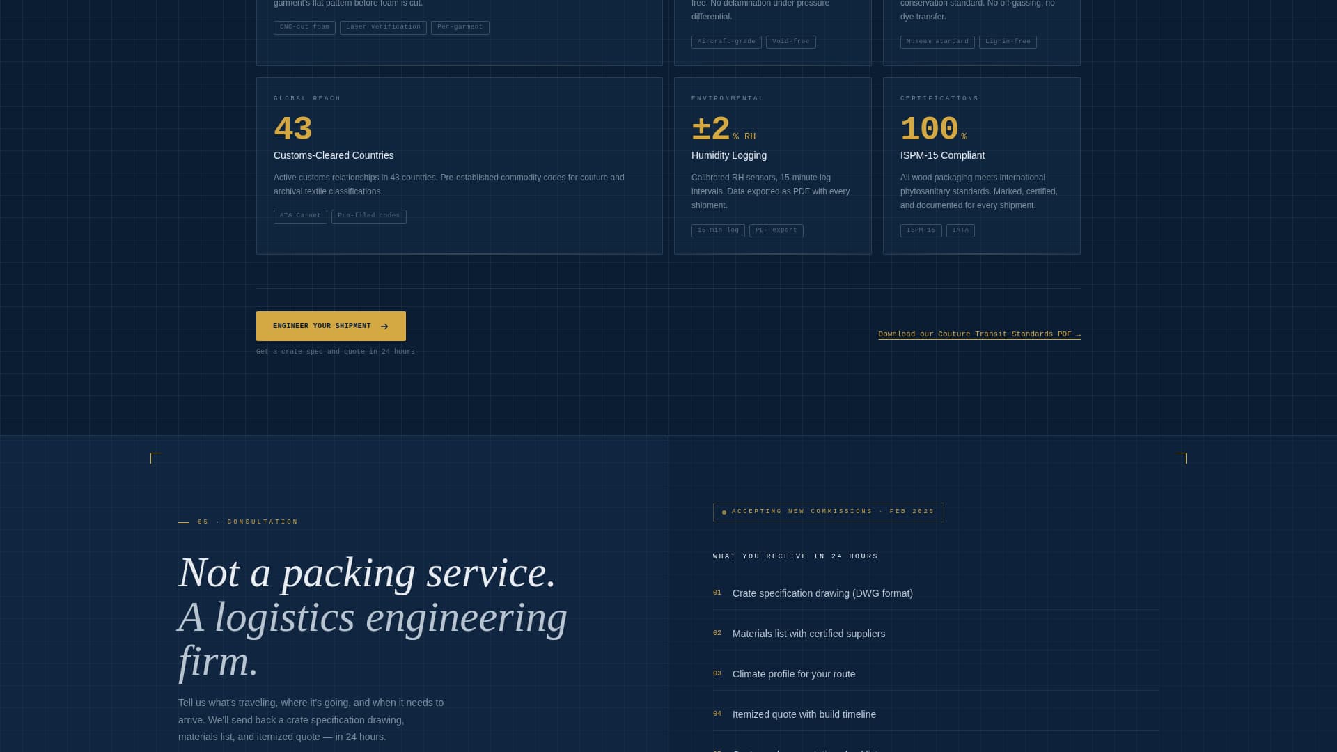 Crate - Precision Couture Landing Page Template