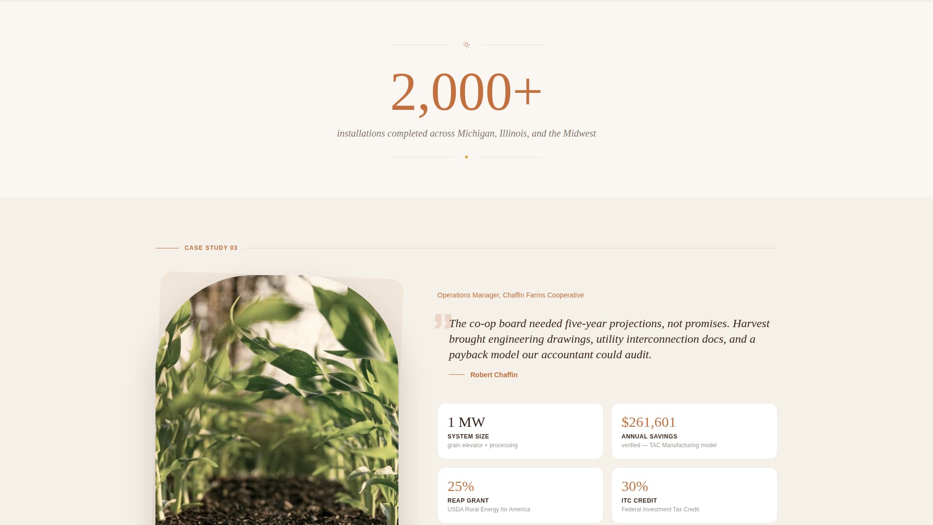 Harvest - Trusted Solar Landing Page Template