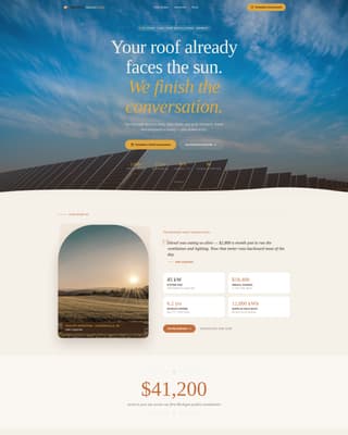 Harvest - Trusted Solar Landing Page Template