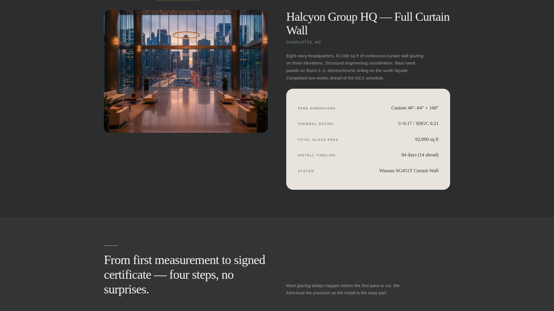 Glaze - Precision Glazing Landing Page Template