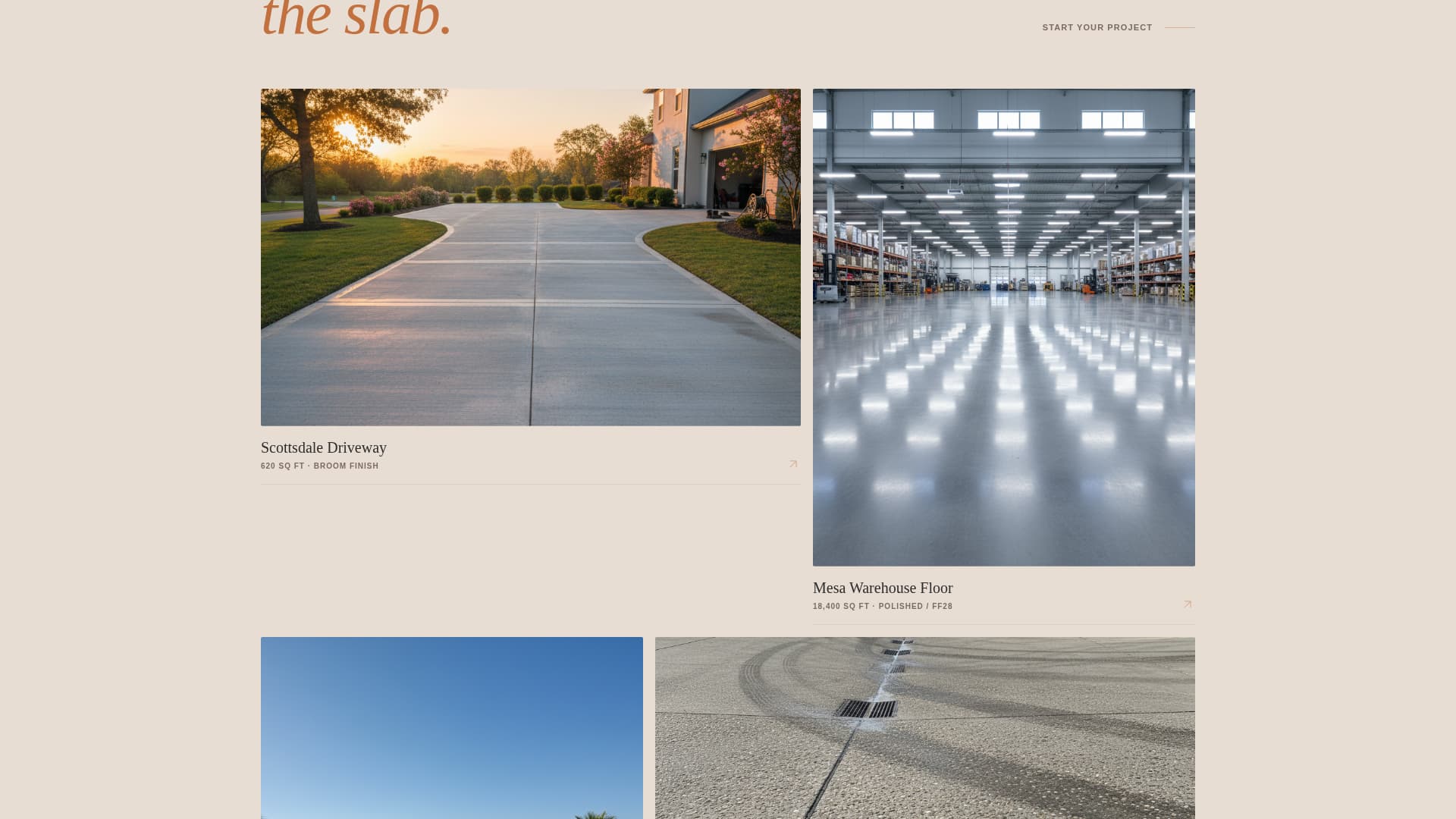 Foundation - Precision Concrete Landing Page Template