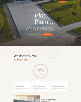 Foundation - Precision Concrete Landing Page Template