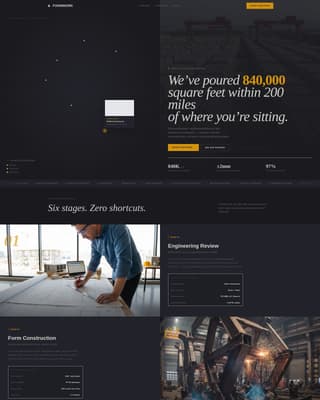 Formwork - Precision Fabricator Landing Page Template