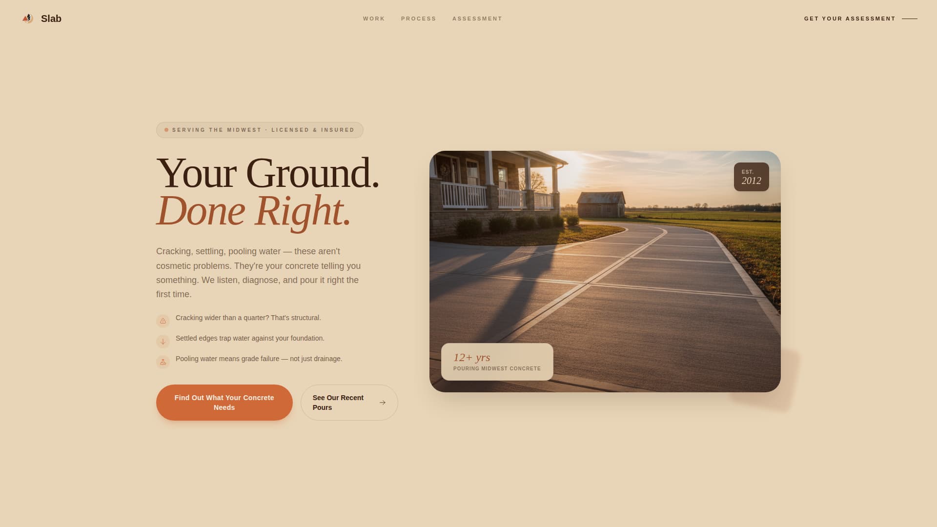 Slab - Trusted Concreteinstaller Landing Page Template