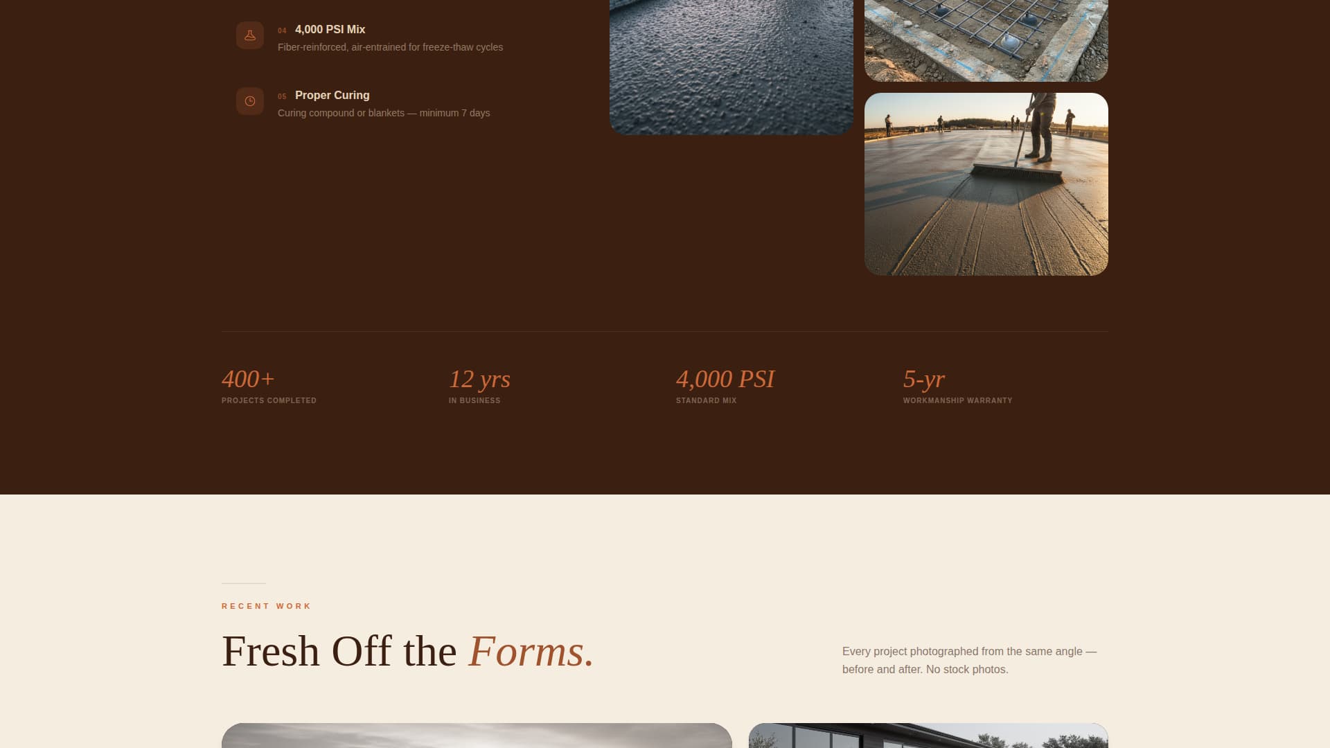 Slab - Trusted Concreteinstaller Landing Page Template
