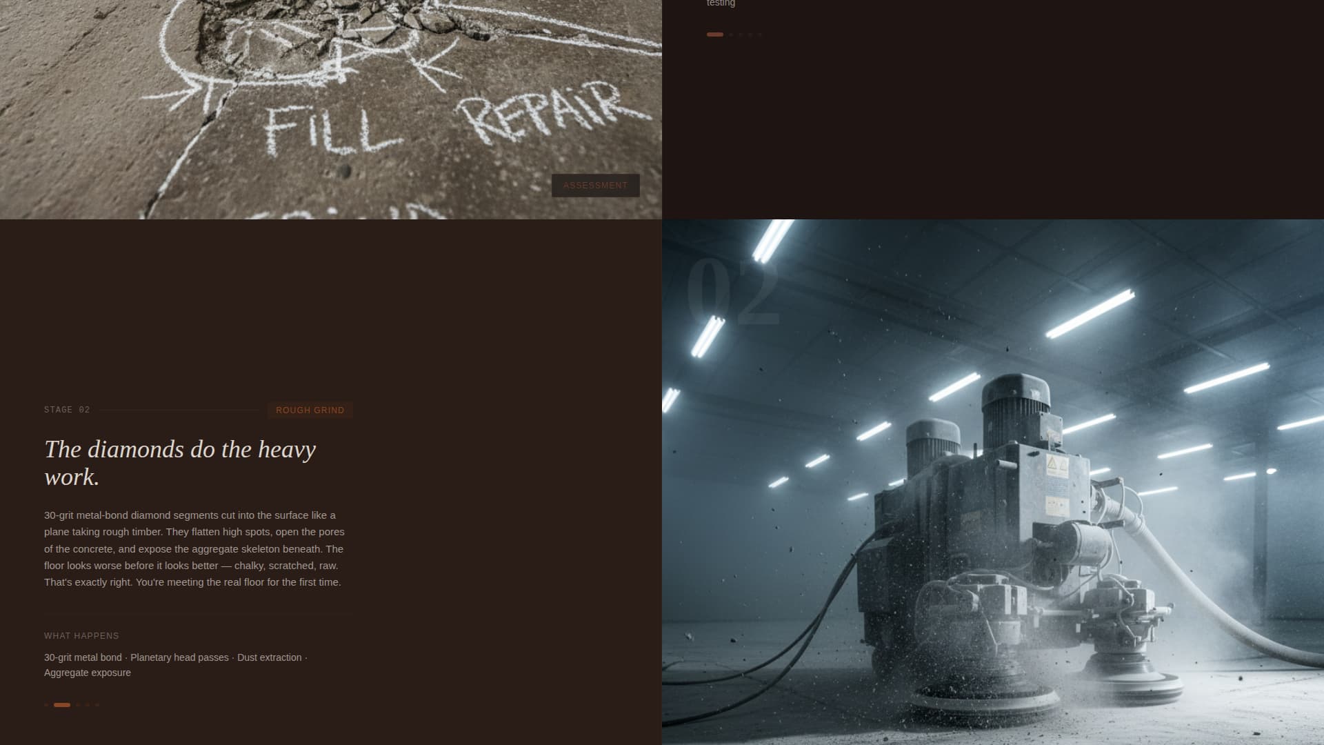Grind - Polished Concrete Landing Page Template