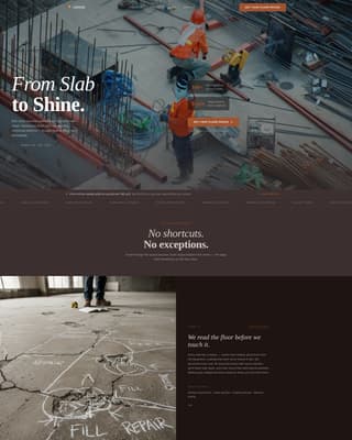 Grind - Polished Concrete Landing Page Template