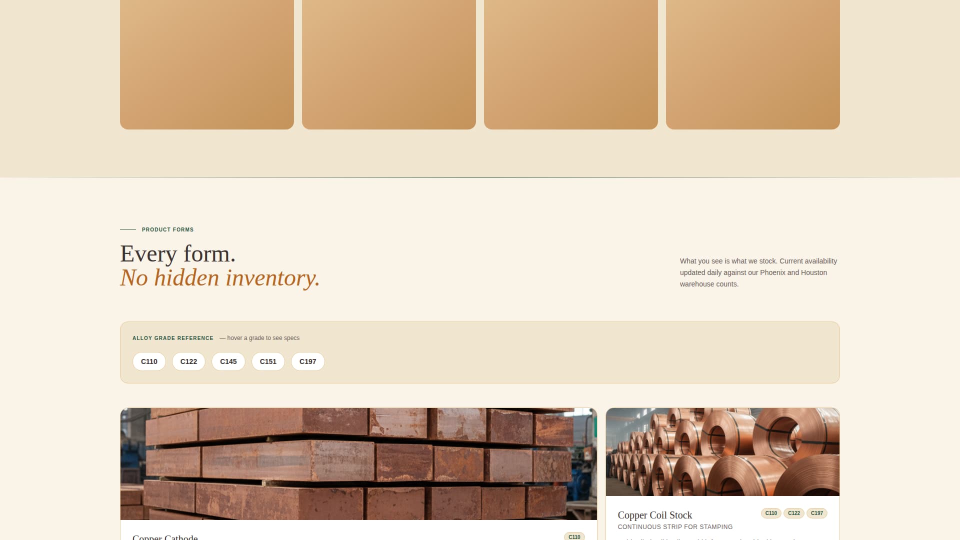 Mesa - Reliable Coppersupplier Landing Page Template