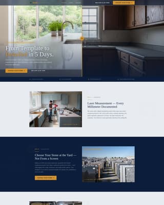 Slab - Precision Countertop Landing Page Template