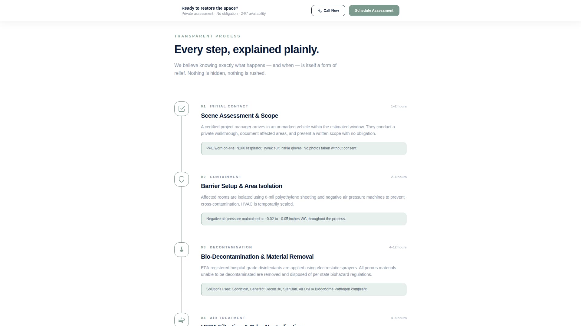 Restore - Trusted Crimescene Landing Page Template