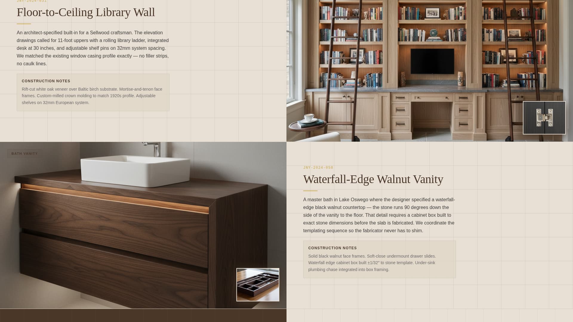 Joinery — Mastercraft Custom Woodwork Landing Page Template