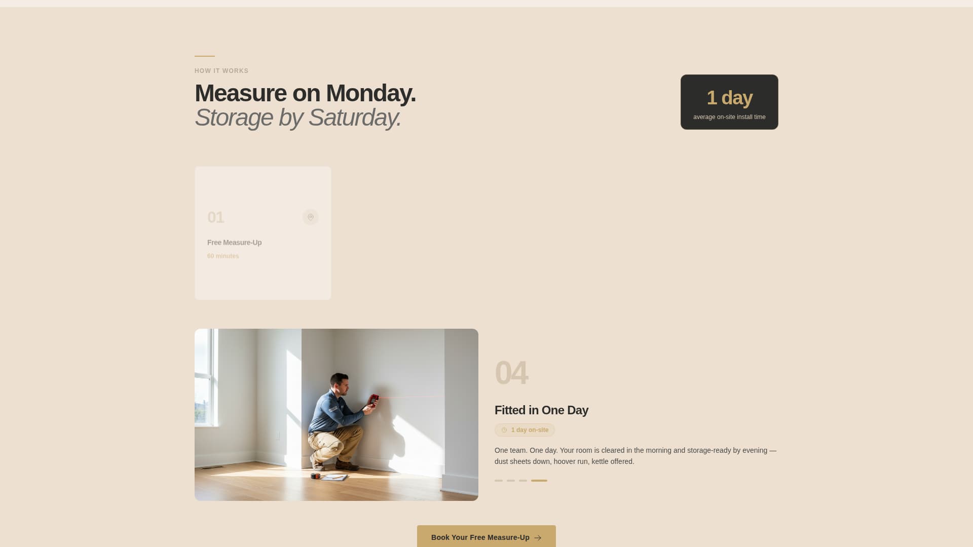Fitted - Precision Closet Landing Page Template