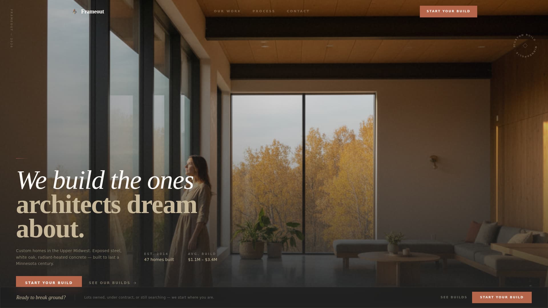 Custom Home Builder Website Template for Luxury Construction