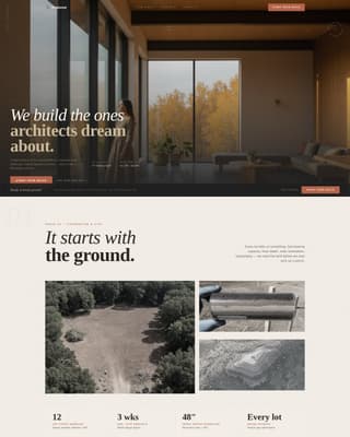 Custom Home Builder Website Template for Luxury Construction
