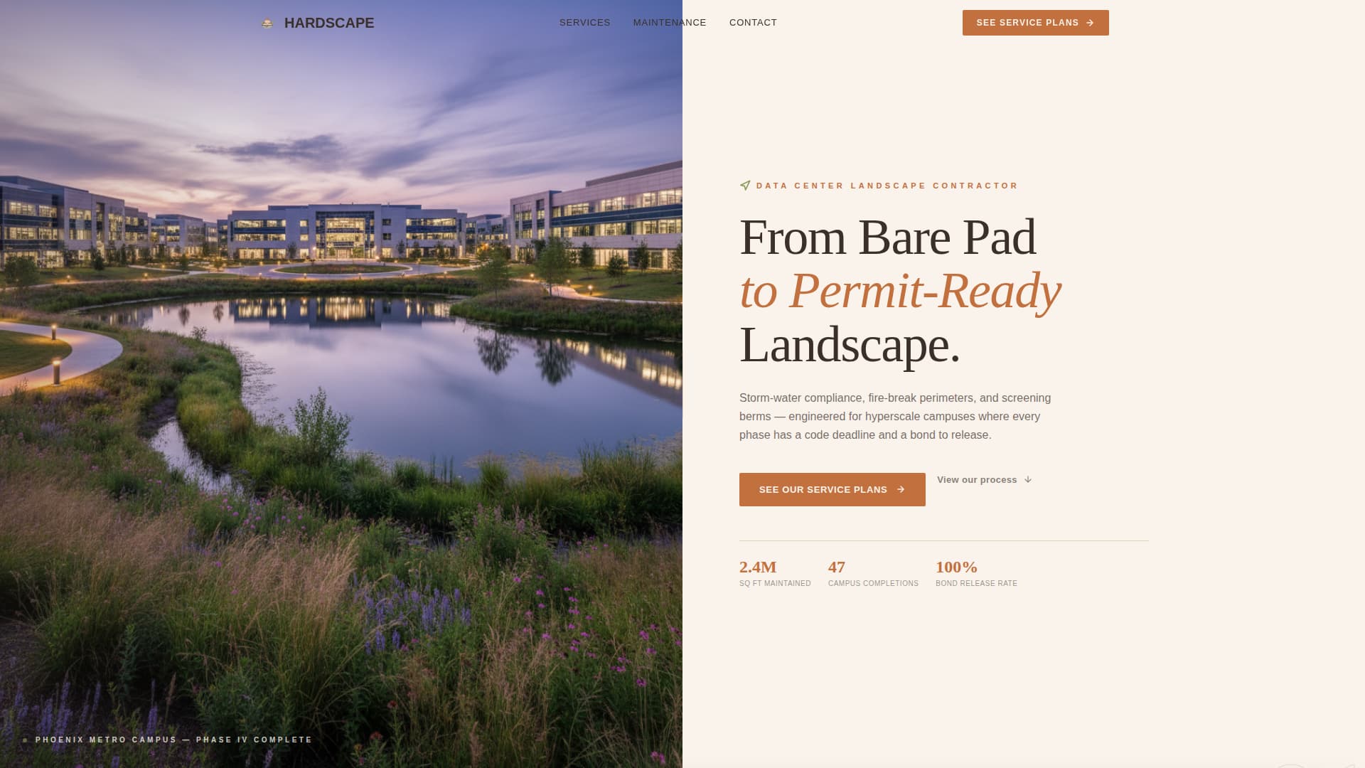 Hardscape - Professional Datacenterlandscaping Landing Page Template