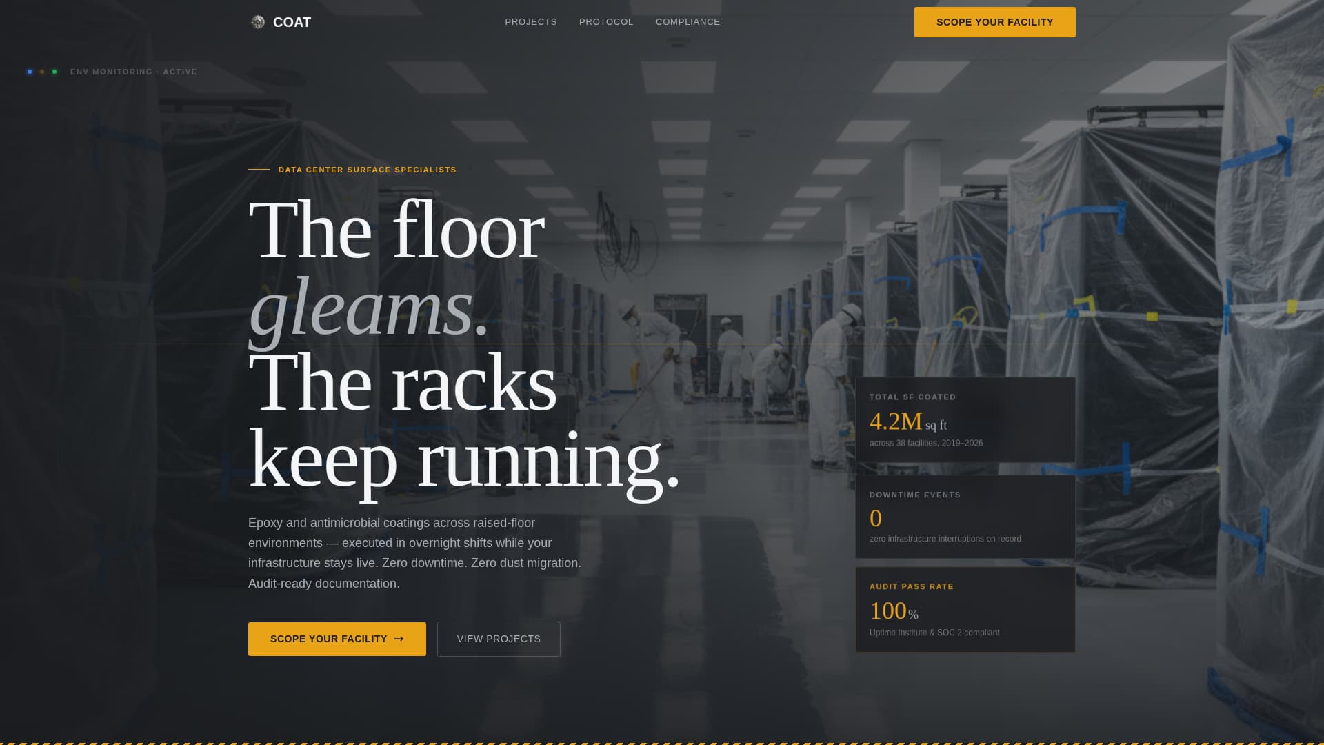 Coat - Industrial Datacenter Landing Page Template