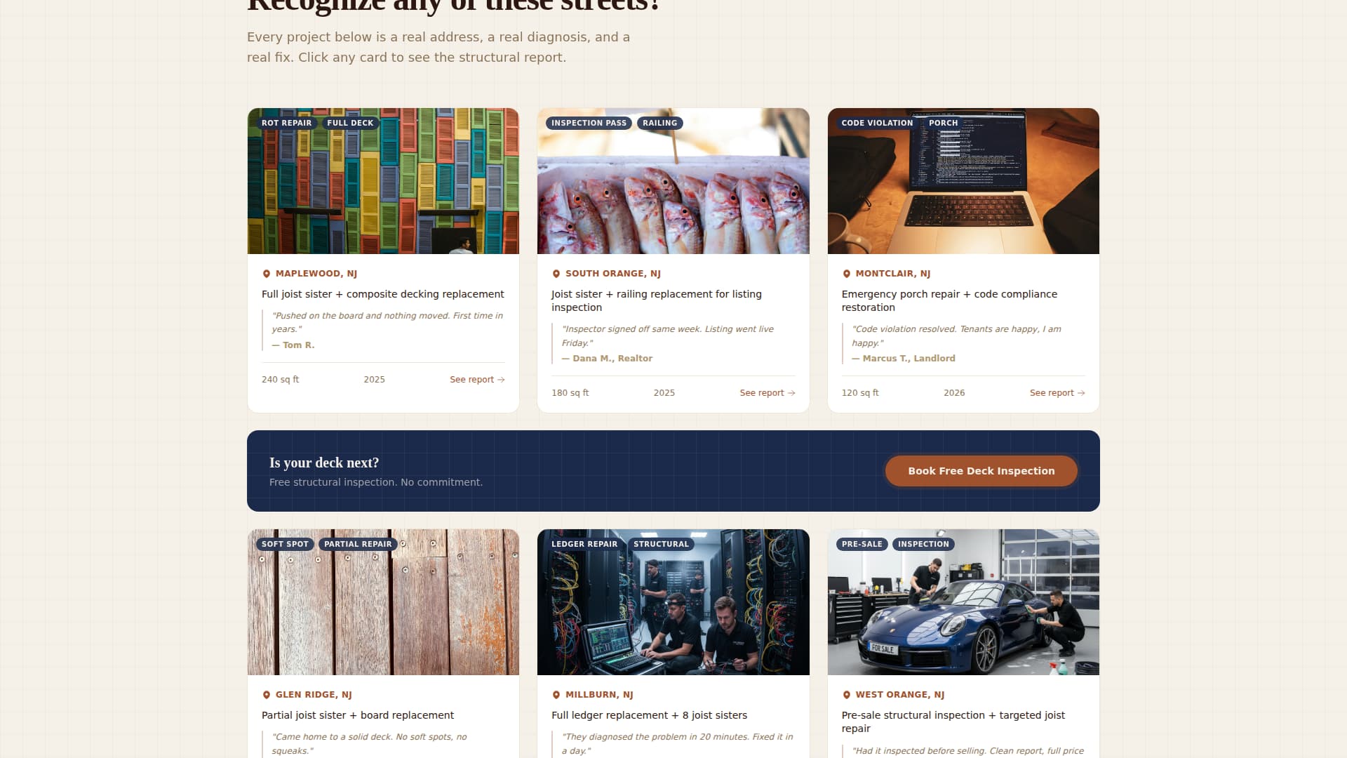 Joist - Trusted Deckrepair Landing Page Template