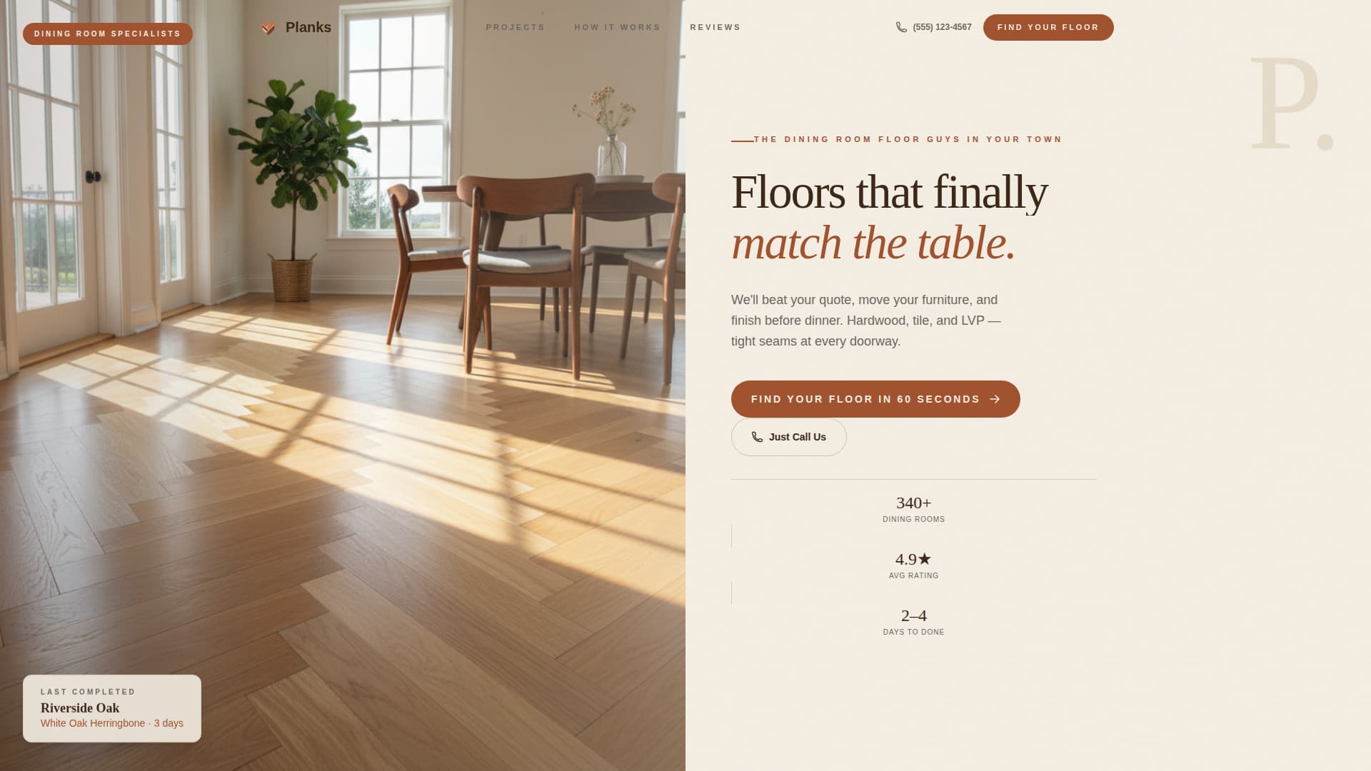 Planks - Trusted Flooring Landing Page Template