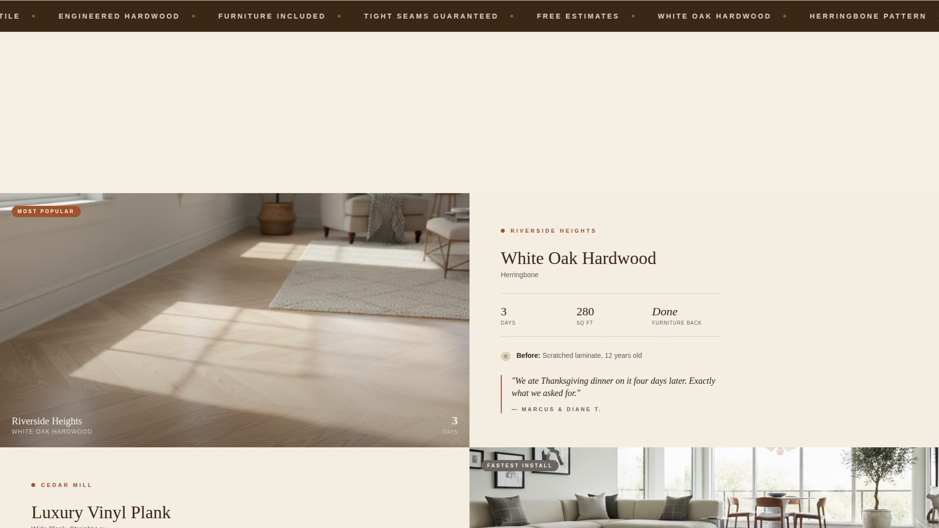 Planks - Trusted Flooring Landing Page Template