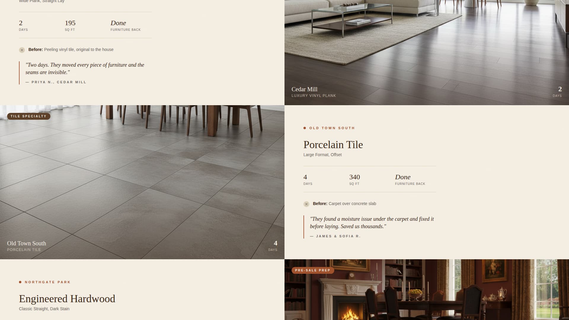 Planks - Trusted Flooring Landing Page Template