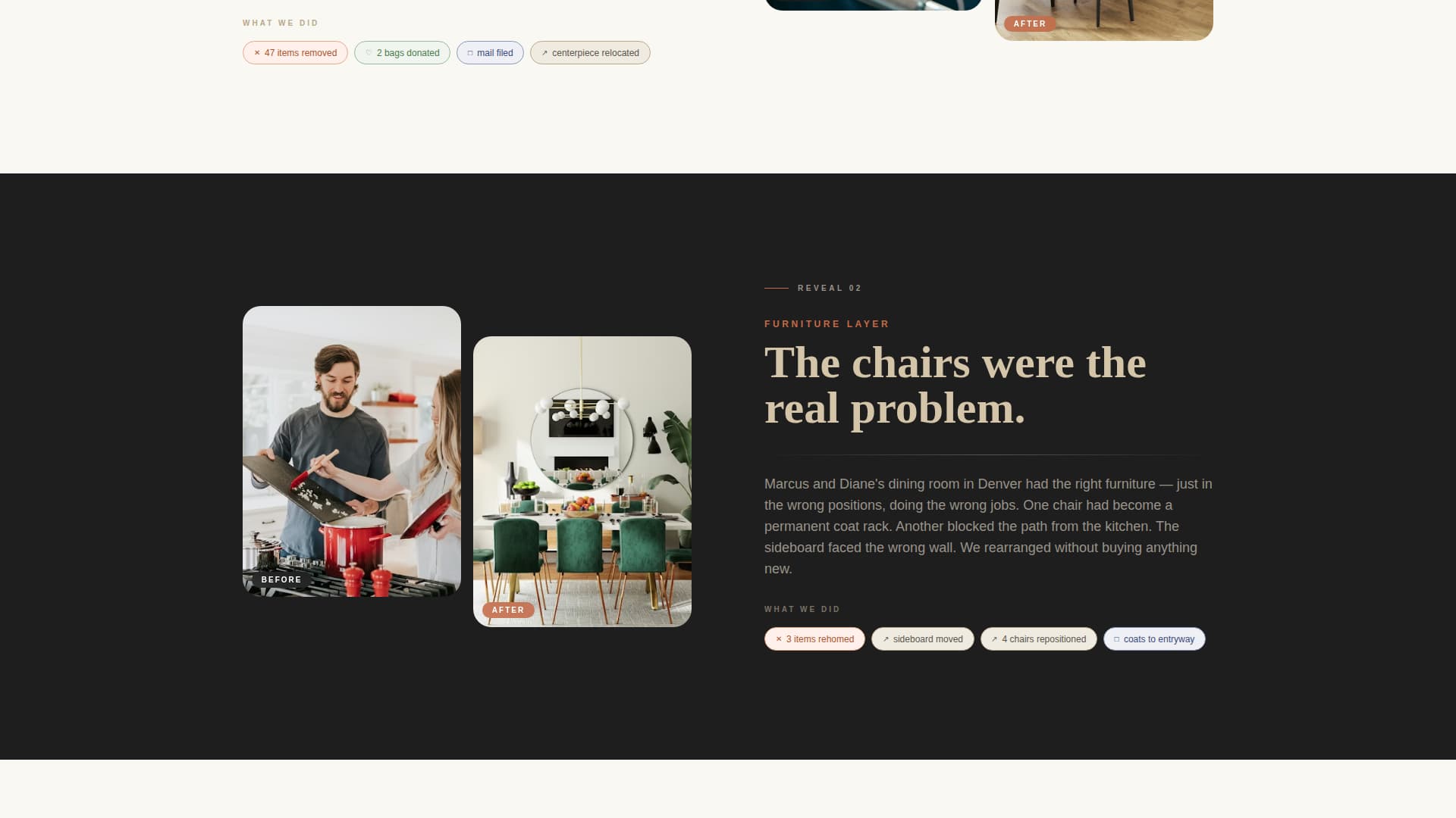Declutter - Transformative Diningroom Landing Page Template