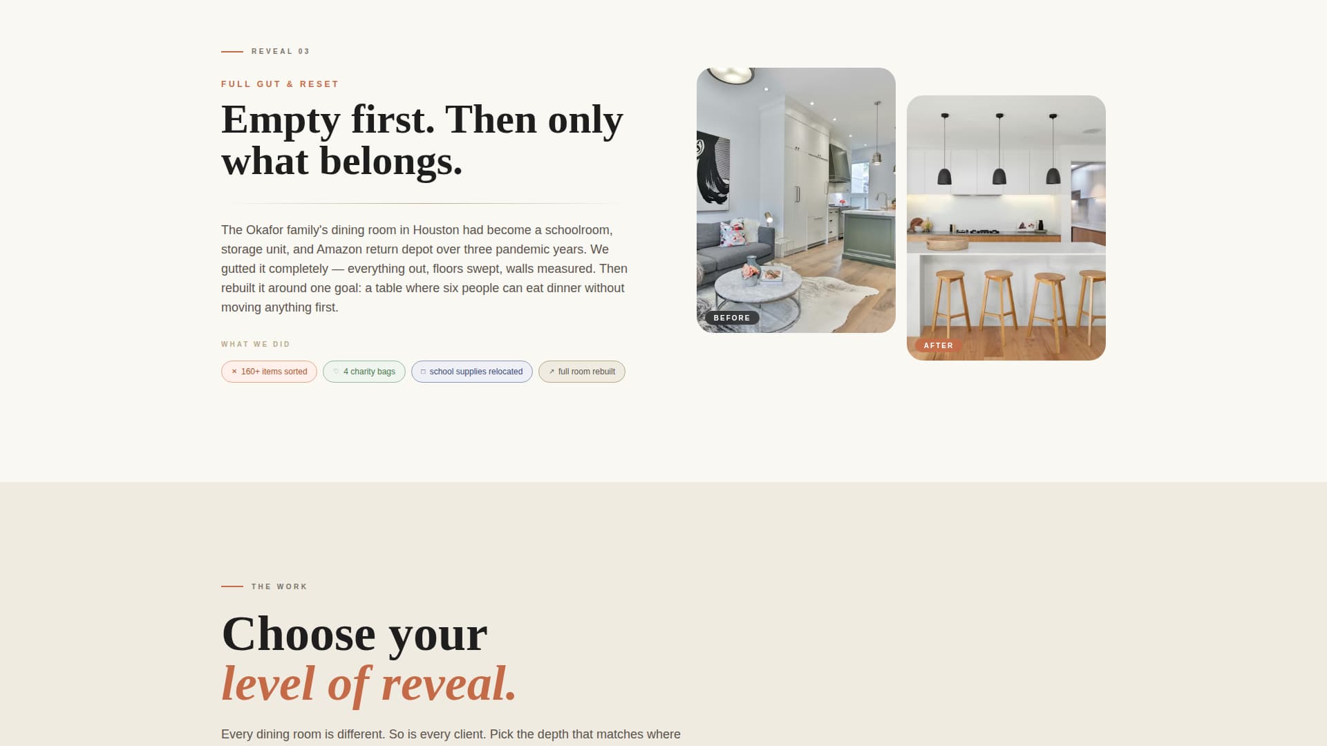 Declutter - Transformative Diningroom Landing Page Template