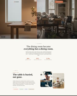 Declutter - Transformative Diningroom Landing Page Template